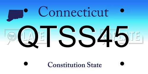 QTSS45 Connecticut License Plate