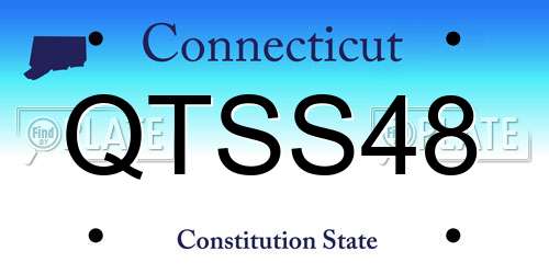 QTSS48 Connecticut License Plate