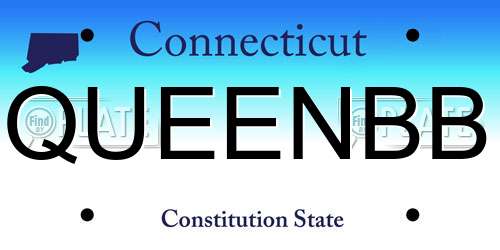 QUEENBB Connecticut License Plate