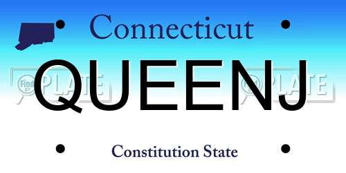 QUEENJ Connecticut License Plate