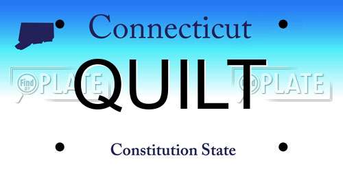 QUILT Connecticut License Plate