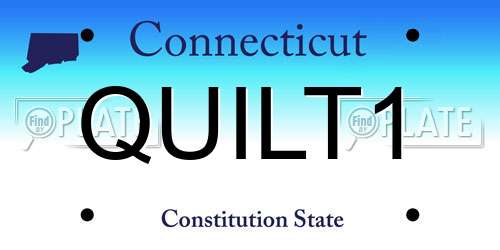 QUILT1 Connecticut License Plate