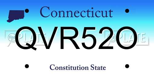 QVR52O Connecticut License Plate