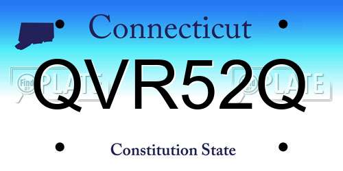 QVR52Q Connecticut License Plate