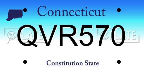 QVR570 Connecticut License Plate