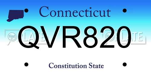 QVR820 Connecticut License Plate