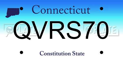 QVRS70 Connecticut License Plate