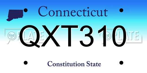 QXT310 Connecticut License Plate