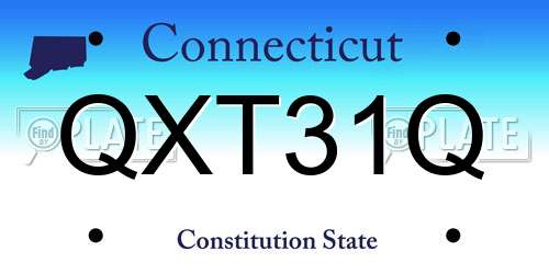 QXT31Q Connecticut License Plate