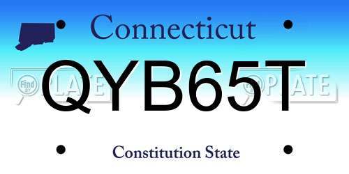 QYB65T Connecticut License Plate