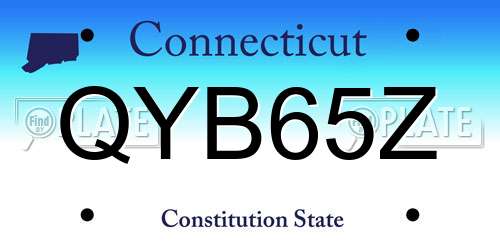 QYB65Z Connecticut License Plate