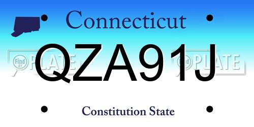 QZA91J Connecticut License Plate
