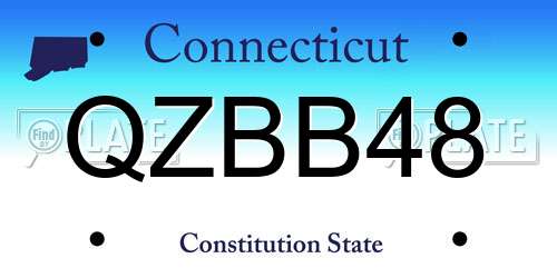 QZBB48 Connecticut License Plate