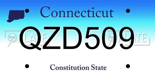 QZD509 Connecticut License Plate