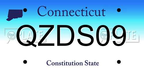QZDS09 Connecticut License Plate