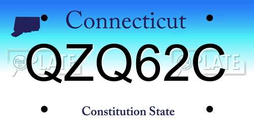 QZQ62C Connecticut License Plate