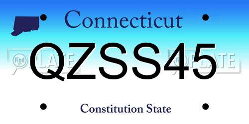 QZSS45 Connecticut License Plate