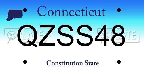 QZSS48 Connecticut License Plate