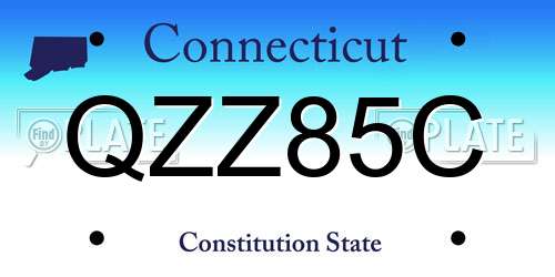 QZZ85C Connecticut License Plate