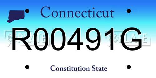 R00491G Connecticut License Plate