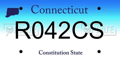 R042CS Connecticut License Plate