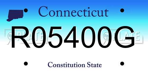 R05400G Connecticut License Plate