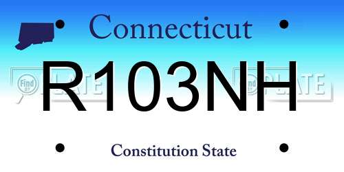 R103NH Connecticut License Plate