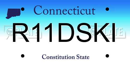 R11DSKI Connecticut License Plate