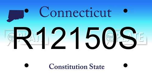 R12150S Connecticut License Plate