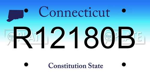 R12180B Connecticut License Plate