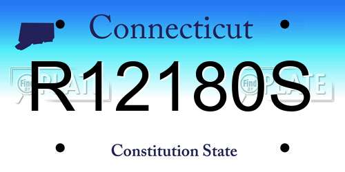 R12180S Connecticut License Plate