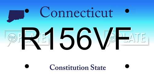 R156VF Connecticut License Plate