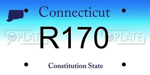 R170 Connecticut License Plate