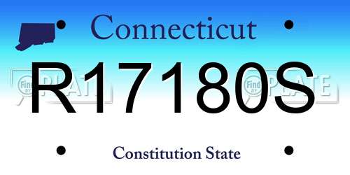 R17180S Connecticut License Plate