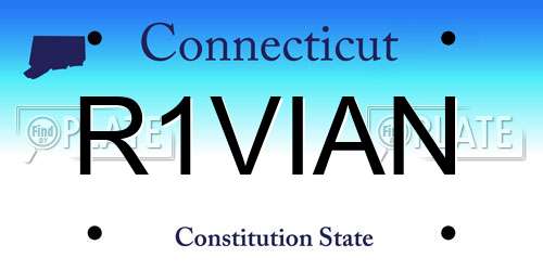 R1VIAN Connecticut License Plate