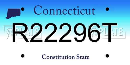 R22296T Connecticut License Plate