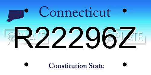 R22296Z Connecticut License Plate