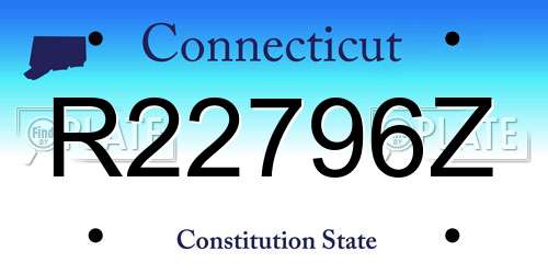R22796Z Connecticut License Plate