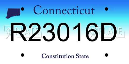 R23016D Connecticut License Plate
