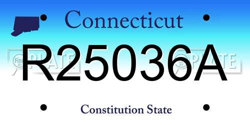 R25036A Connecticut License Plate
