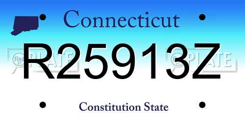 R25913Z Connecticut License Plate