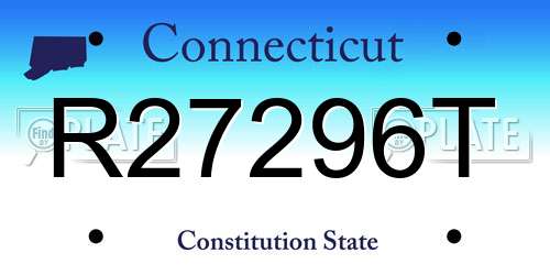R27296T Connecticut License Plate