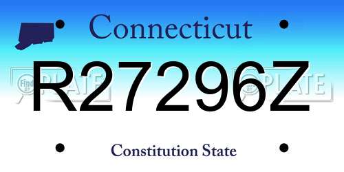 R27296Z Connecticut License Plate