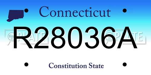 R28036A Connecticut License Plate