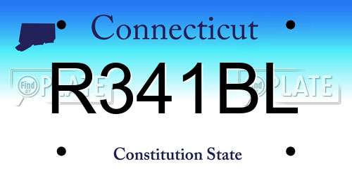 R341BL Connecticut License Plate