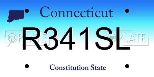 R341SL Connecticut License Plate