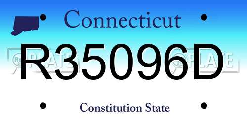 R35096D Connecticut License Plate