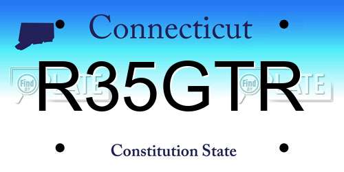 R35GTR Connecticut License Plate