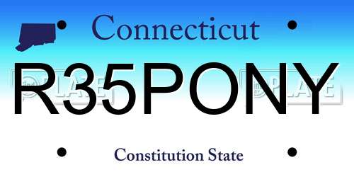 R35PONY Connecticut License Plate