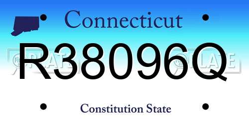 R38096Q Connecticut License Plate